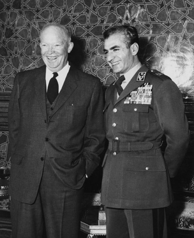 US President Dwight Eisenhower and Shah of Iran Mohammad Reza Pahlavi, Tehran, Iran, 1959