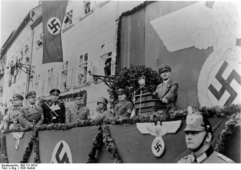 Frick speaking in Sudetenland, Czechoslovakia, 23 Sep 1938, photo 1 of 2