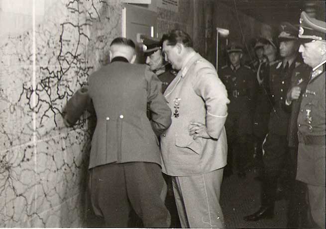 Hermann Göring studying a map of the Russian front, 1940s