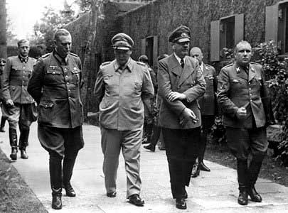 Keitel, Göring, Hitler, and Bormann, date unknown