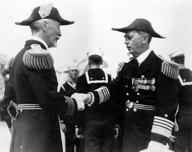 Admiral Joseph Reeves passed the duty of Commander of Battle Force to Leahy, Jun 1936