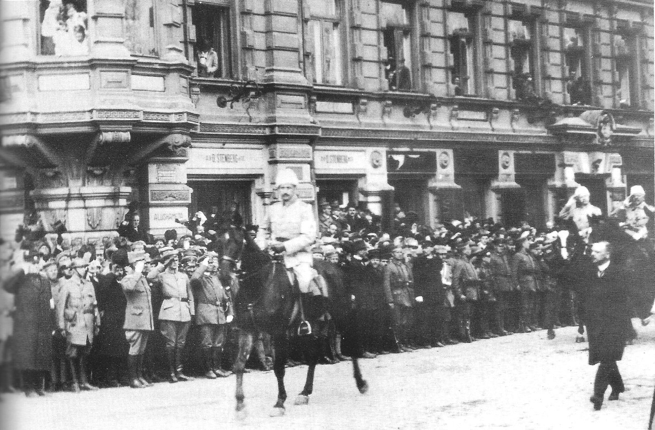 Carl Mannerheim in the victory parade in Helsinki, Finland, 16 May 1918