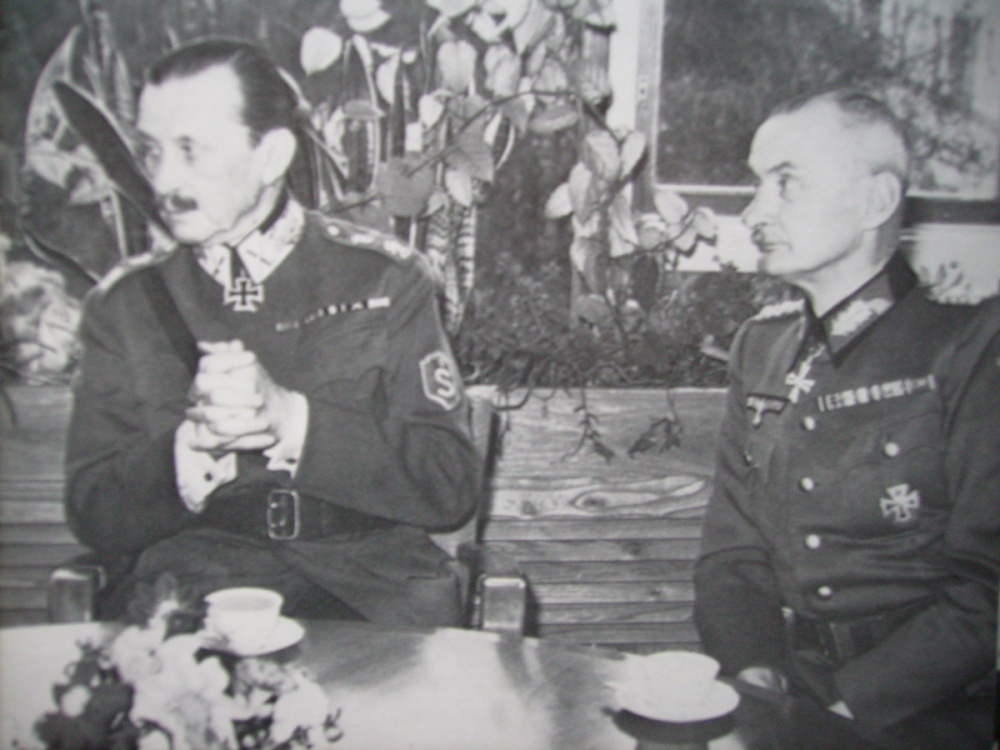 Finnish Field Marshal Carl Mannerheim and German liaison General Waldemar Erfurth in Finland, circa 1940s
