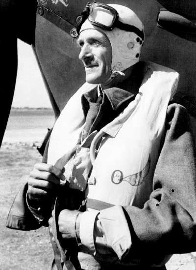 British Royal Air Force Air Vice Marshal Keith Park in pilot's gear, circa 1940
