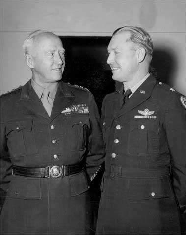 George Patton and Otto Weyland, Nancy, France, 1944