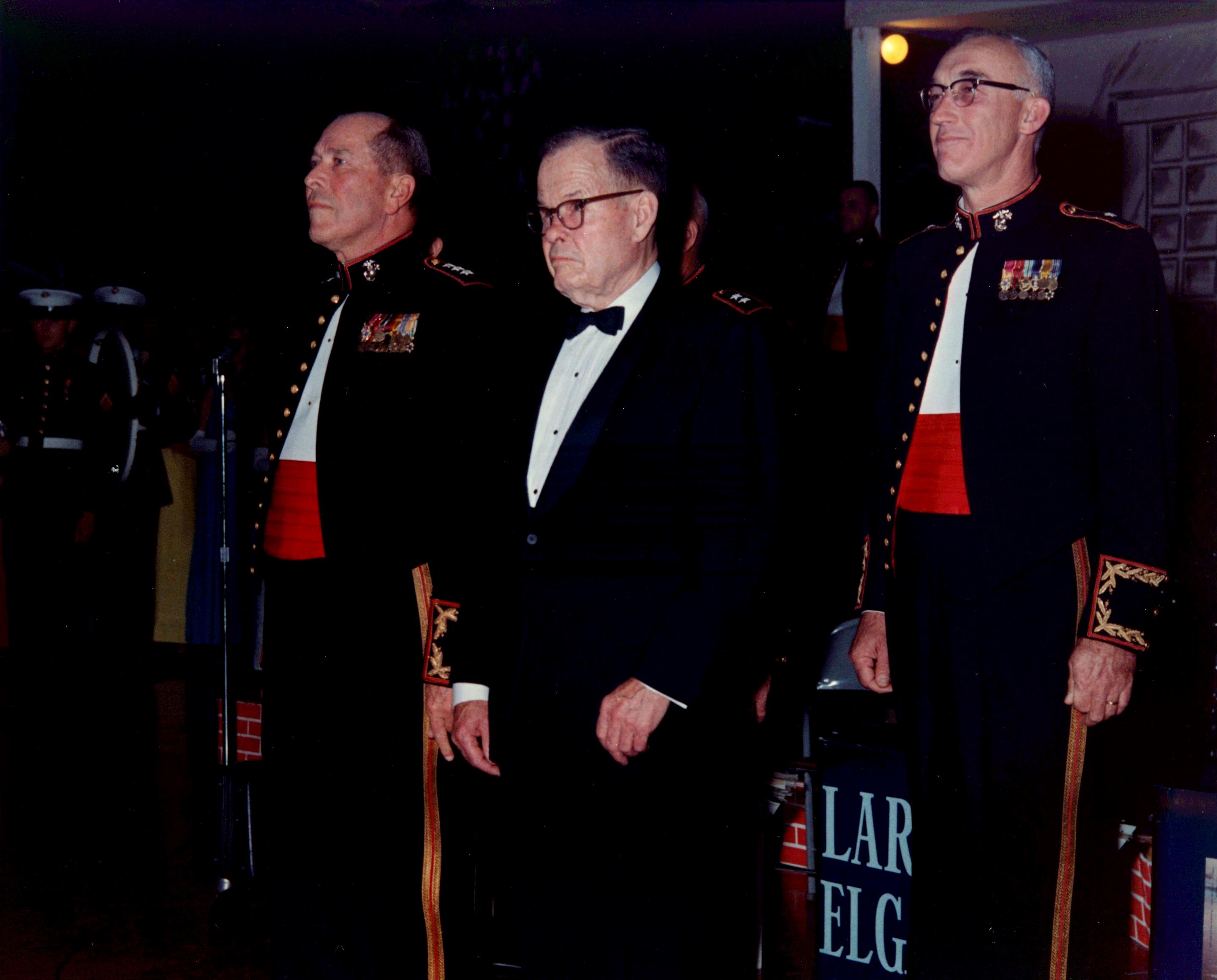 Lewis Puller at the US Marine Corps birthday celebration, Quantico, Virginia, United States, 10 Nov 1969, photo 2 of 5