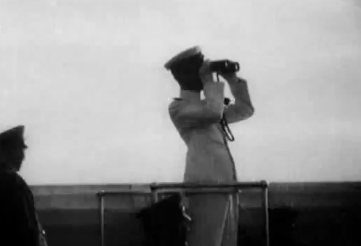 Kangde Emperor of puppet state of Manchukuo aboard a warship en route to Japan, 1935, photo 2 of 2