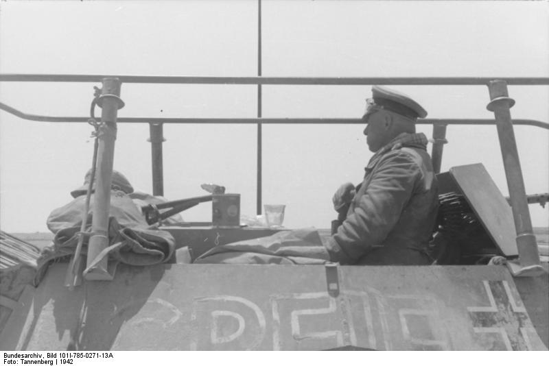 Erwin Rommel in the SdKfz. 250/3 command vehicle 'Greif', North Africa, 1942, photo 5 of 7