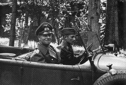 Rommel inspecting troops near the Loire River, circa early 1944