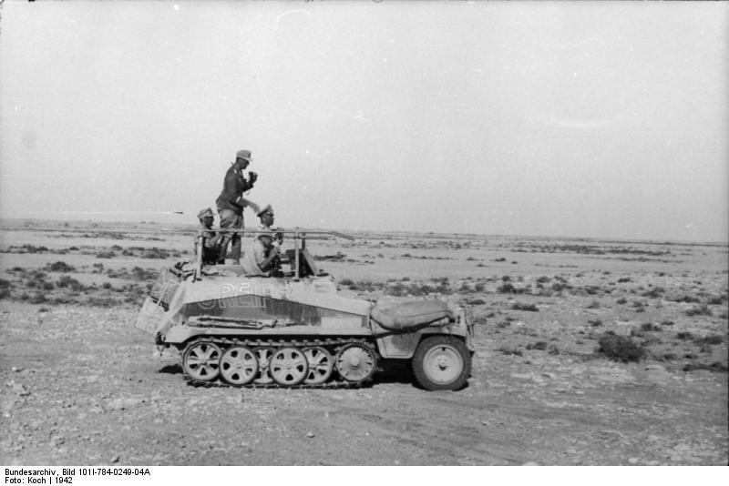 Erwin Rommel in the SdKfz. 250/3 command vehicle 'Greif', North Africa, 1942, photo 3 of 7