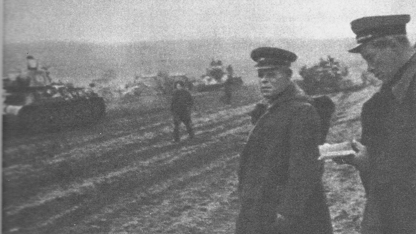 Soviet General Pavel Rybalko in the field, 1943