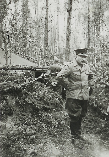 Finnish General Siilasvuo near Kiestinki, Finland, 1940s