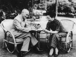 Chiang Kaishek and Song Meiling in Taiwan, Republic of China, 1955