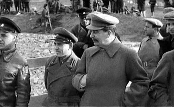 Joseph Stalin overseeing the construction of the Moscow-Volga canal, 1932-1937