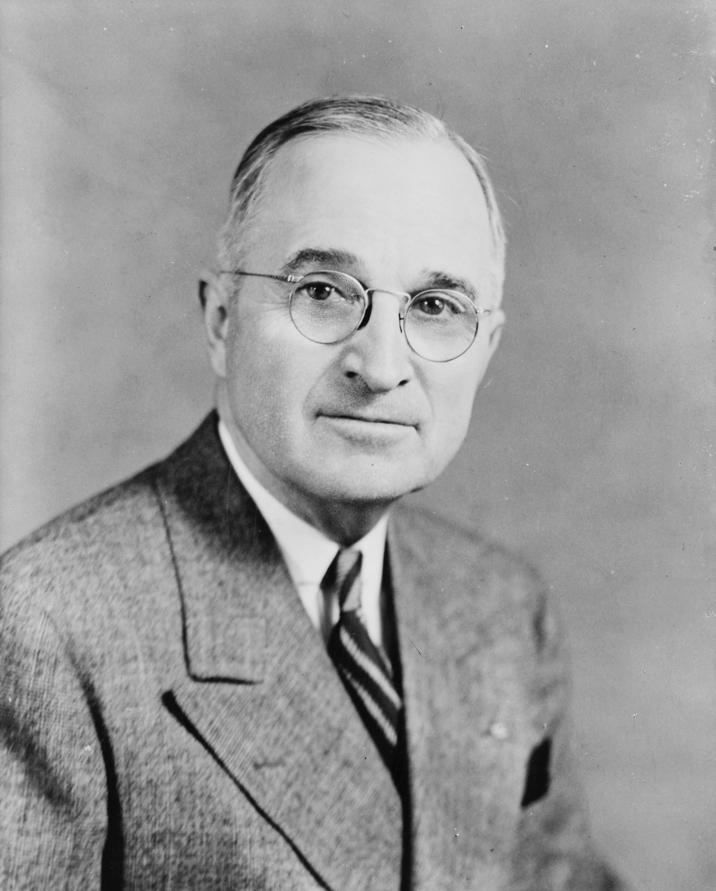 Portrait of US President Harry Truman, 27 Jun 1945
