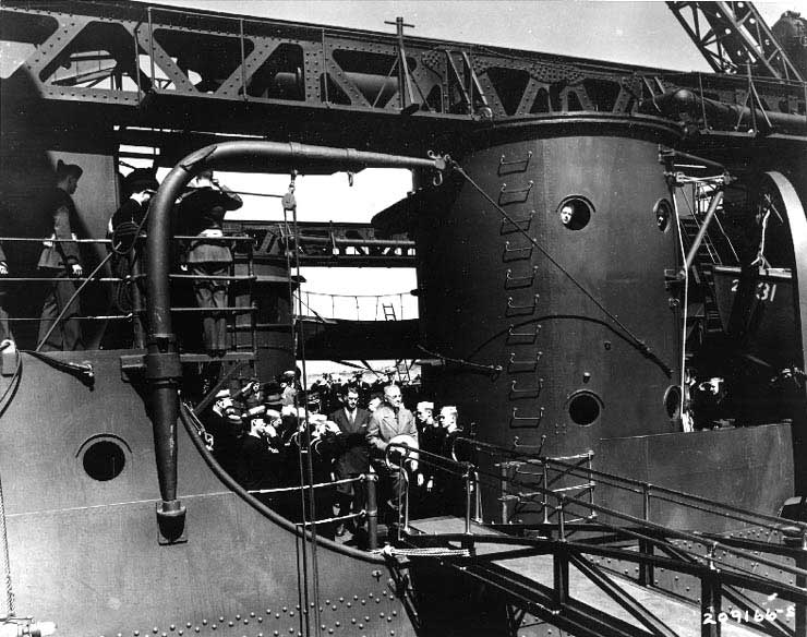 Truman aboard USS Augusta en route to Potsdam Conference, 7 Jul 1945, 2 of 3