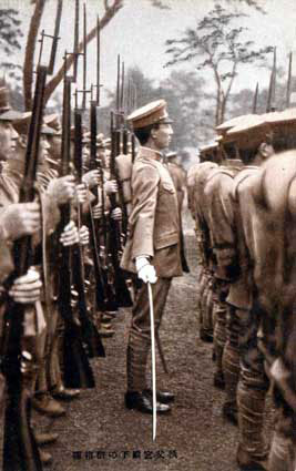 Prince Yasuhito with the 31st Infantry Division, Hirosaki, Aomori Prefecture, Japan, circa 1935-1936