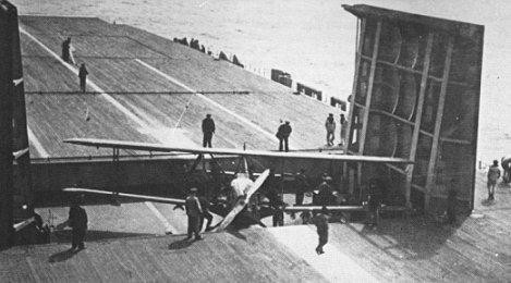 View of Béarn flight deck operations, date unknown