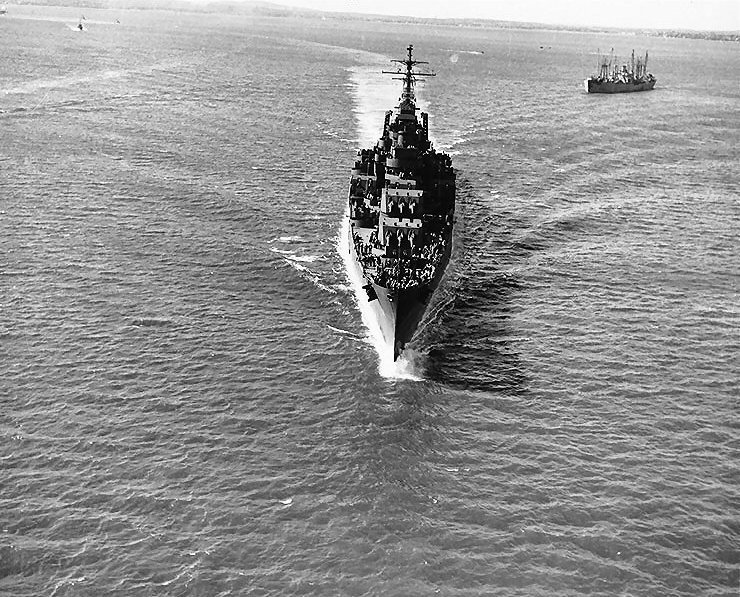 Canberra underway, Boston harbor, Massachusetts, United States, 14 Oct 1943, photo 3 of 4