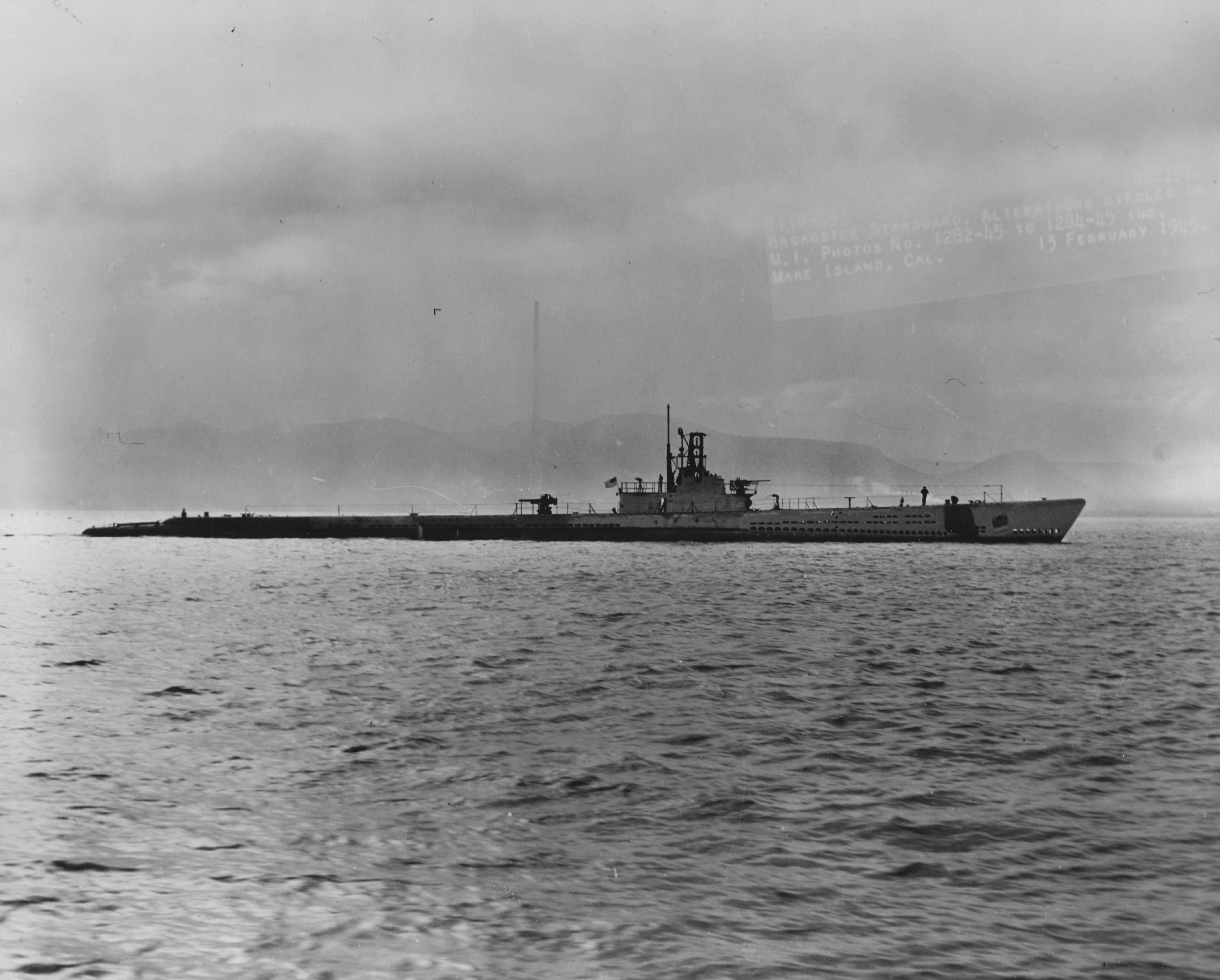 USS Cero off Mare Island Naval Shipyard, Vallejo, California, United States, 13 Feb 1945, photo 2 of 3