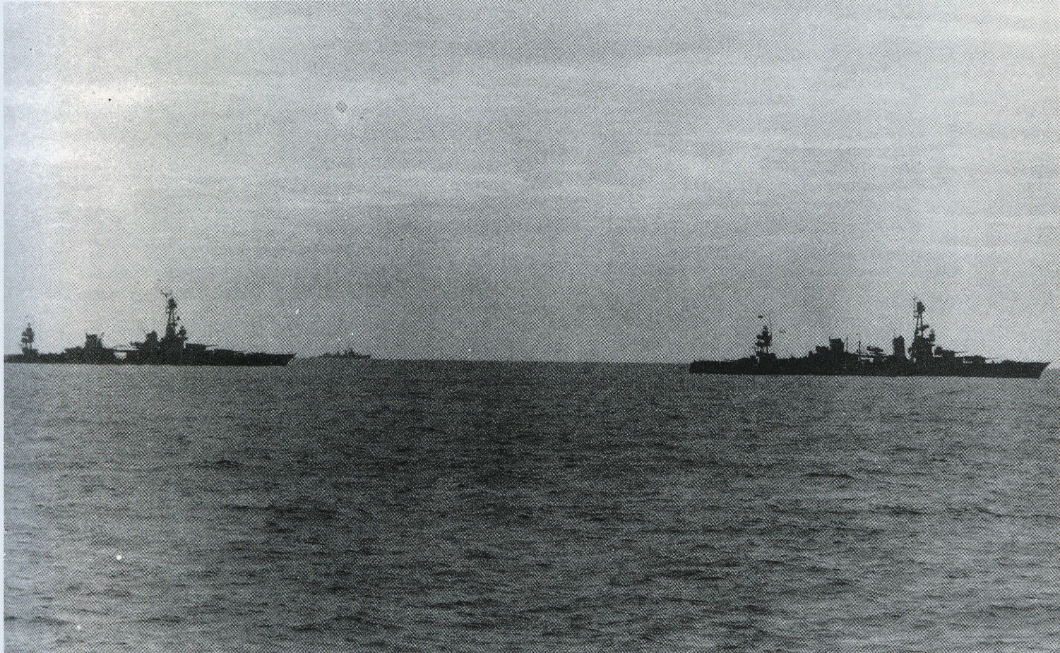 USS Louisville towing disabled USS Chicago, Battle of Rennell Island, 30 Jan 1943