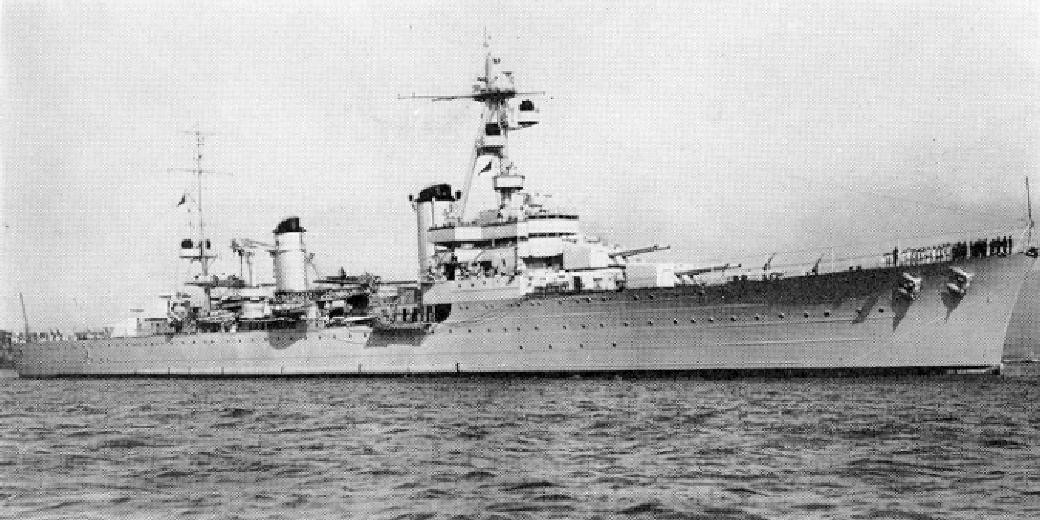 French cruiser Colbert, date unknown; seen in US Navy Department Division of Naval Inteligence publication ONI203