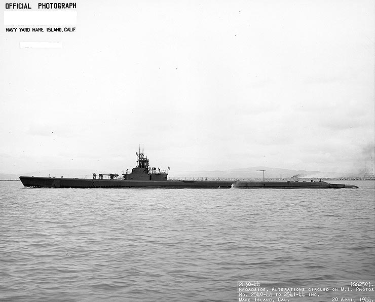 USS Flier at Mare Island Naval Shipyard, Vallejo, California, United States, 20 Apr 1944, photo 1 of 4