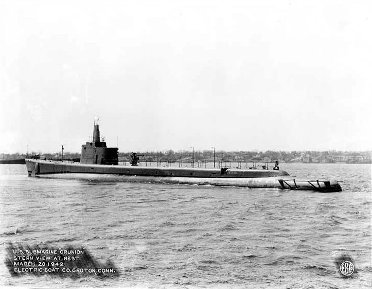 Stern view of Grunion, Groton, Connecticut, United States, 20 Mar 1942