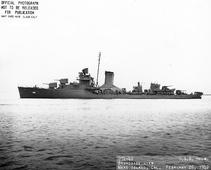 Helm off the Mare Island Navy Yard, California, United States, 26 Feb 1942