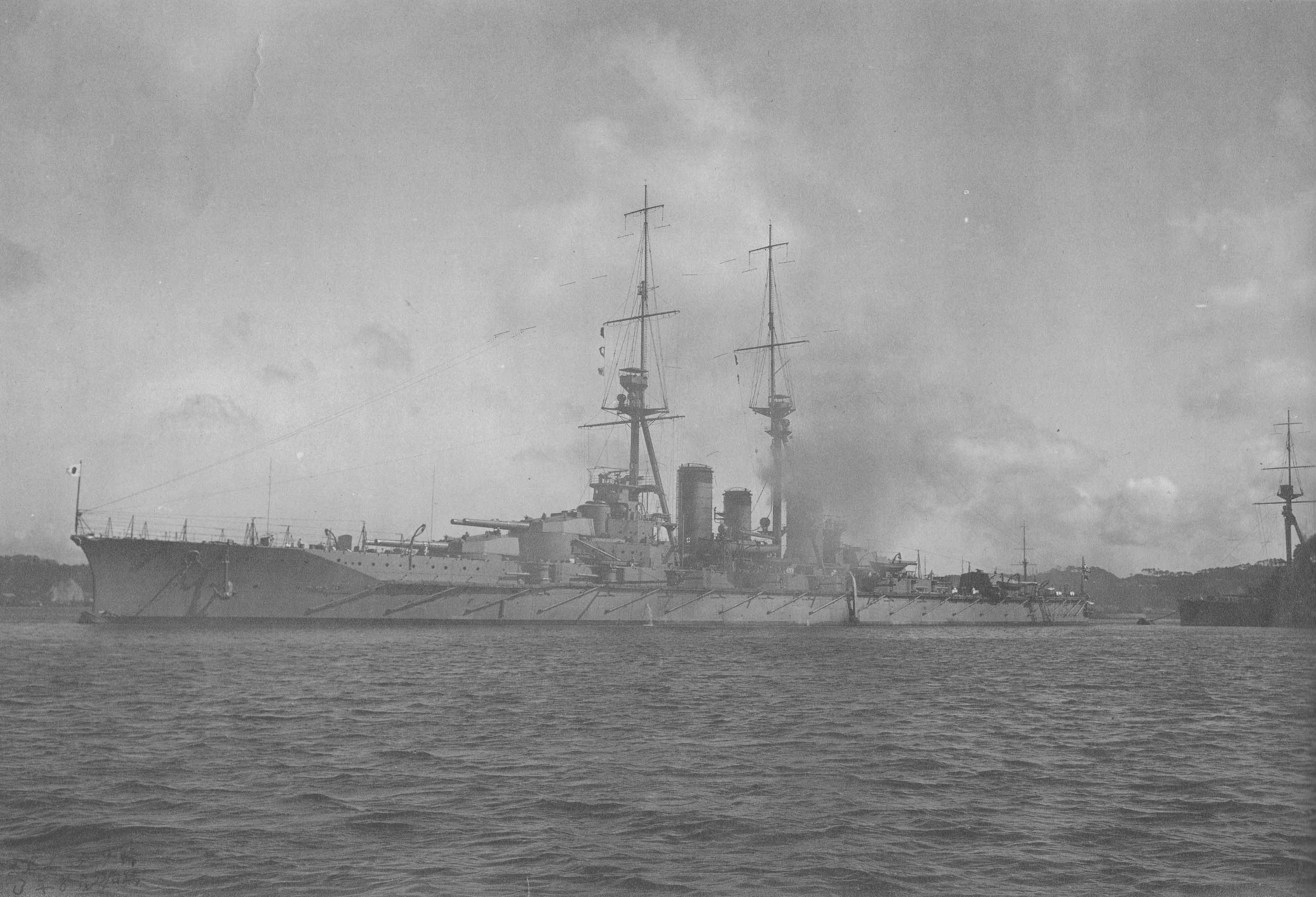 Japanese battlecruiser Hiei at Yokosuka, Japan, 24 Aug 1914
