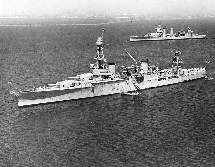 Houston anchored off San Pedro, California, United States, 18 Apr 1935