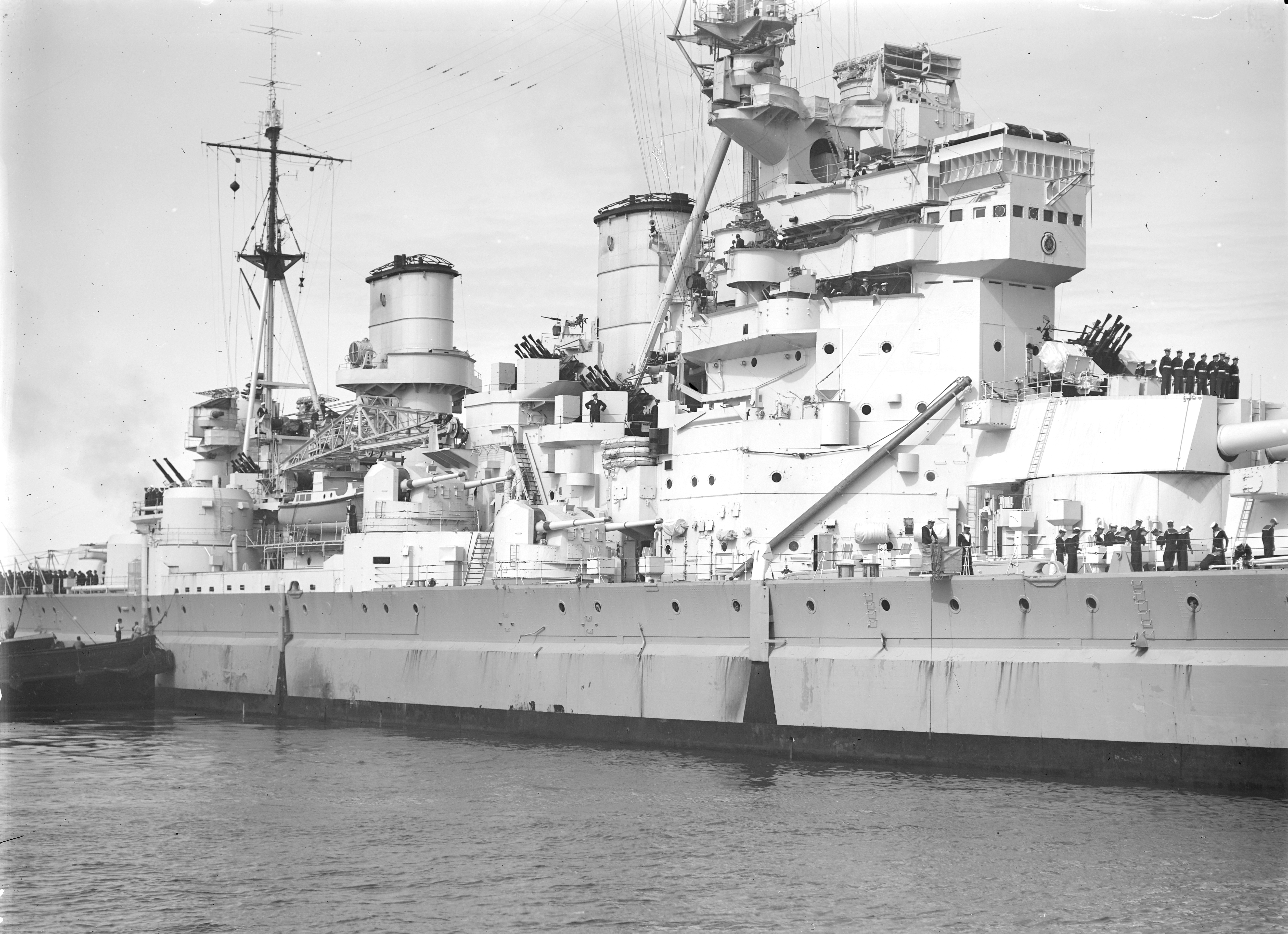 British battleship HMS King George V, 1945