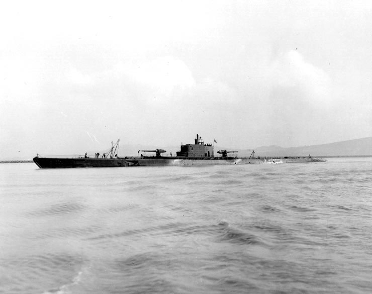Nautilus off the Mare Island Navy Yard, California, United States, 15 Apr 1942, photo 2 of 2