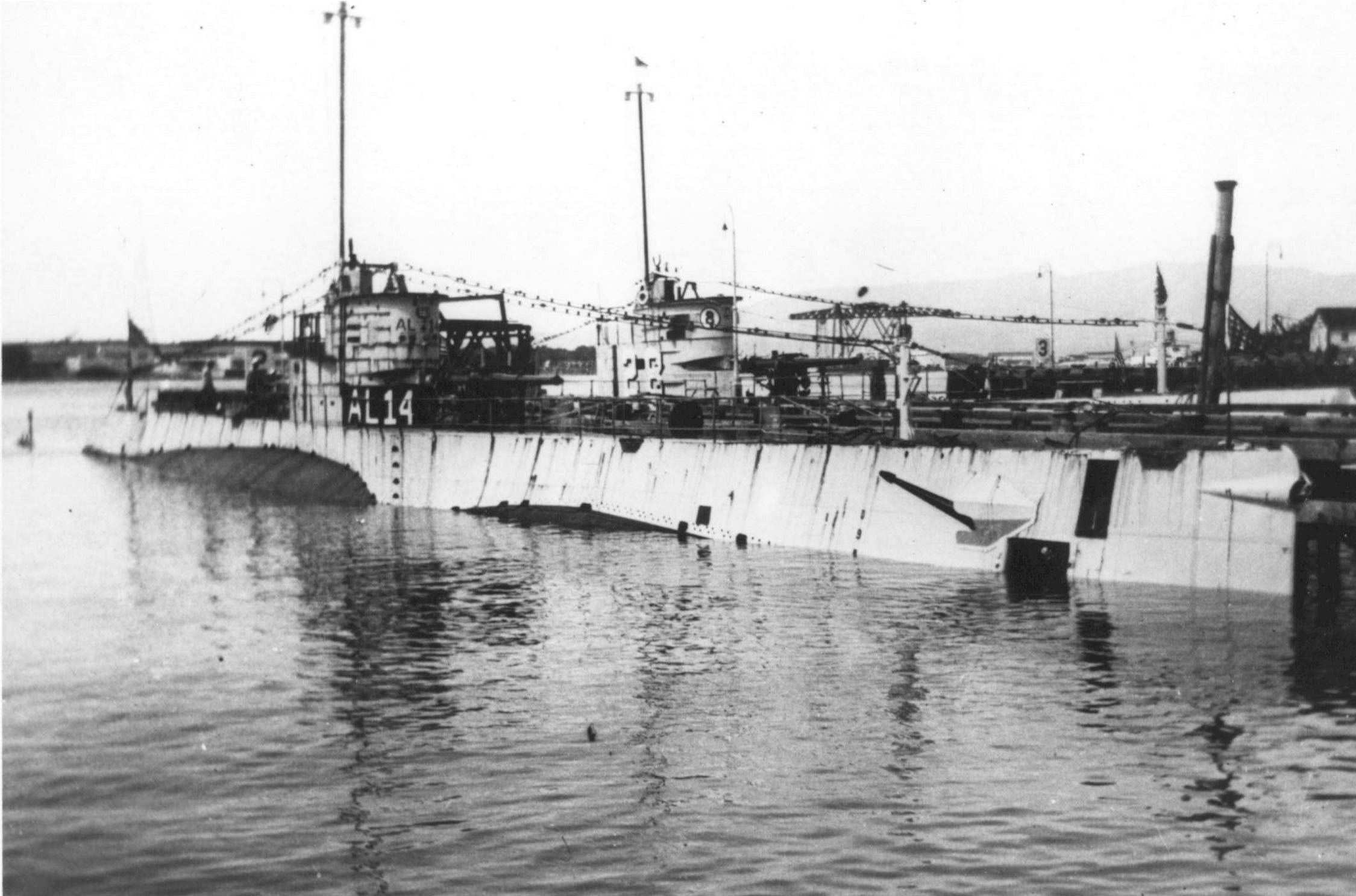 Submarines S-28 and S-31 dressed up as fictitious ships for the 1933 film 