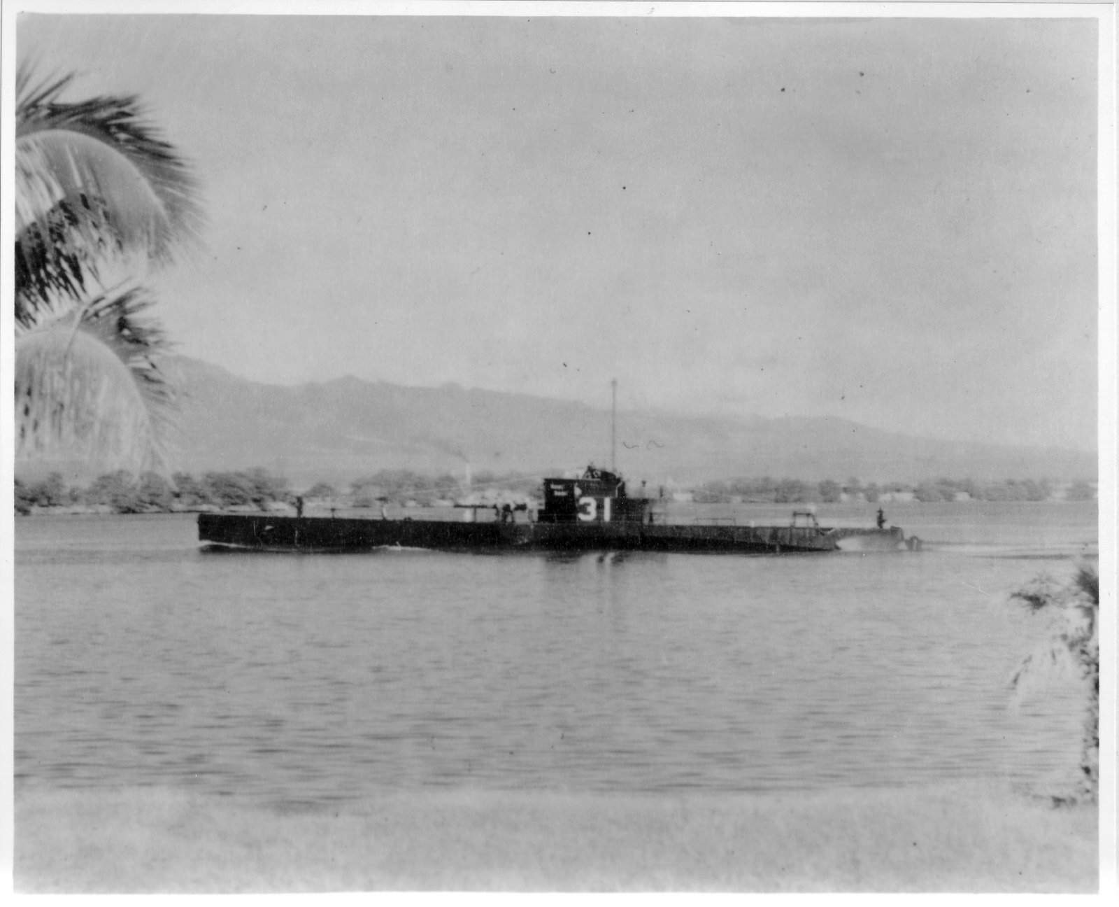 USS S-31 entering Pearl Harbor, US Territory of Hawaii, circa 1932