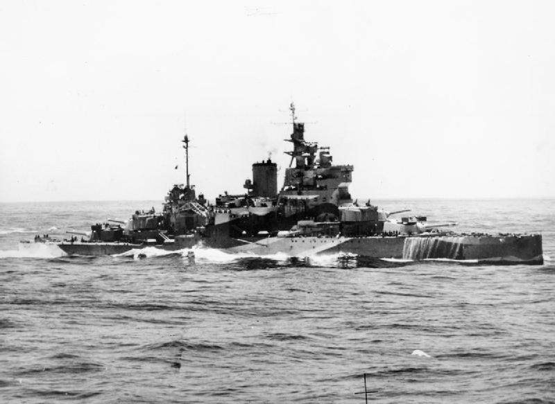 HMS Valiant at sea, 1939-1945; photograph taken from HMS Formidable