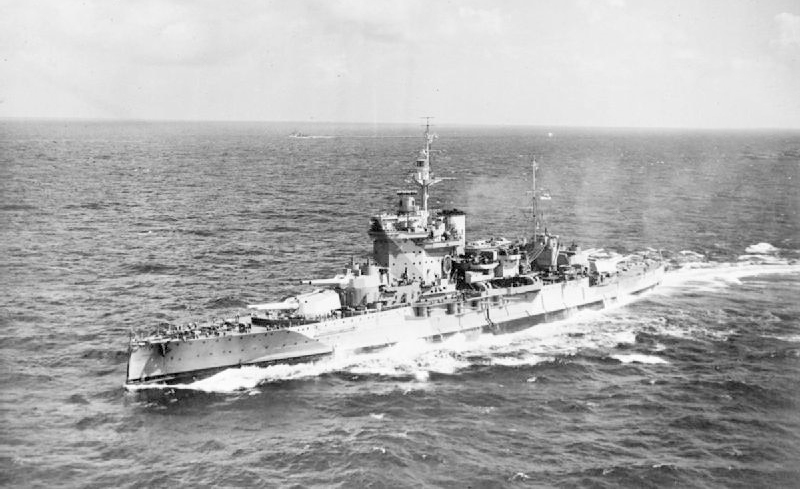 Warspite in the Indian Ocean, circa 1942