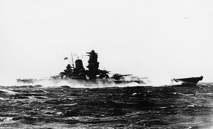 Yamato on trials, 30 Oct 1941, photo 1 of 4