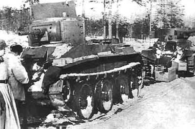 Russian BT-5 tank in Finland during the Winter War, 1939-1940