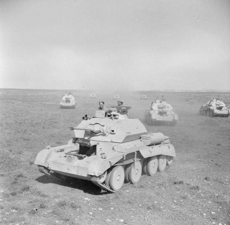 British Cruiser Mk IV tanks on exercise in Cyprus, 1942