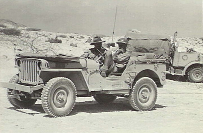 Willys MB Jeep in the service of Australian 2/48th infantry battalion in Egypt's western desert, 20 Jul 1942