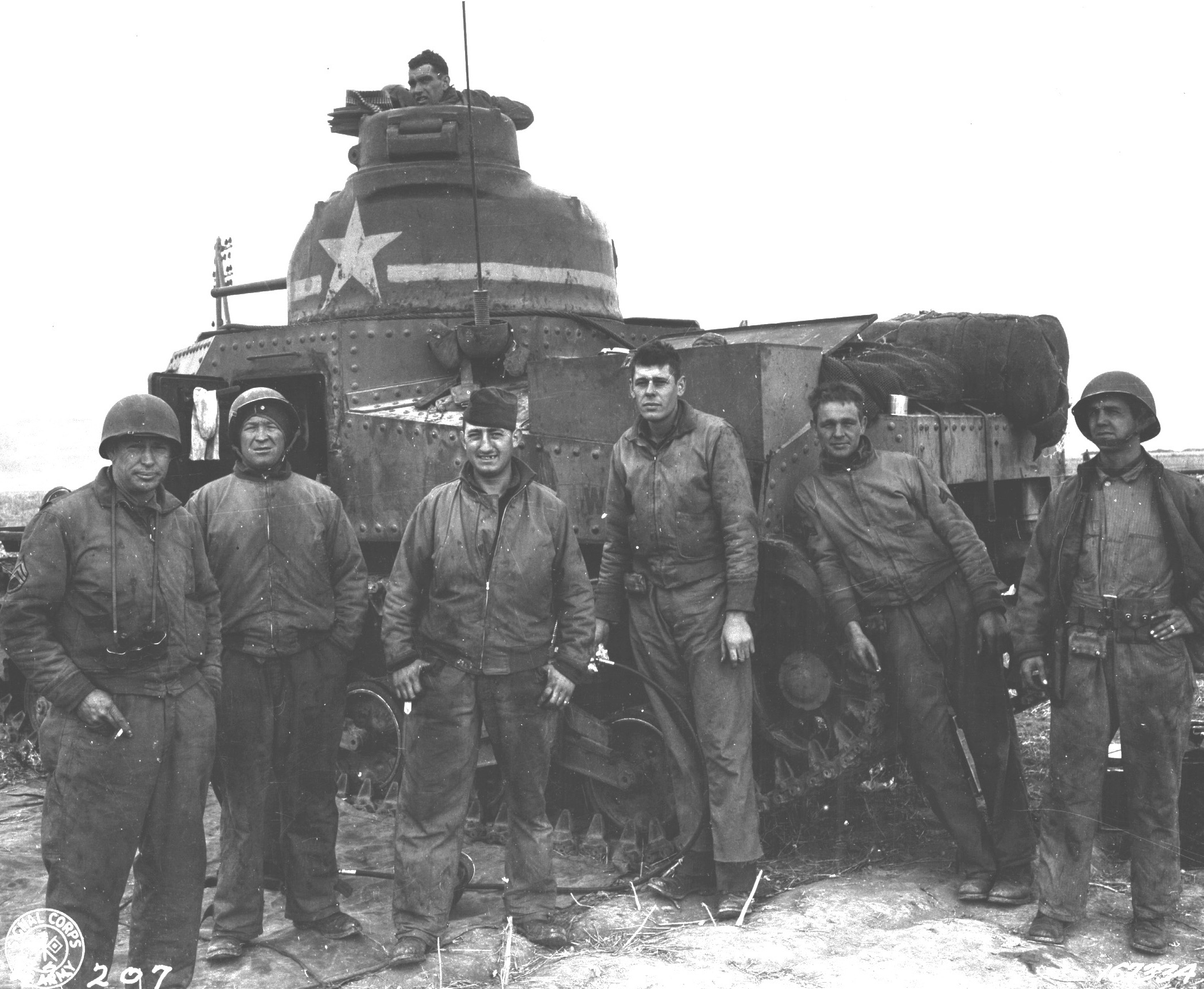 M3 medium tank number 309490 of D Company, 2nd Battalion, 13th Armored Regiment, US 1st Division at Souk el Arba, Tunisia, 23 Nov 1942, photo 1 of 3