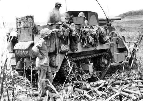 M3 Gun Motor Carriage of US 2nd Marine Division, Tinian, Mariana Islands, 30 Jul 1944