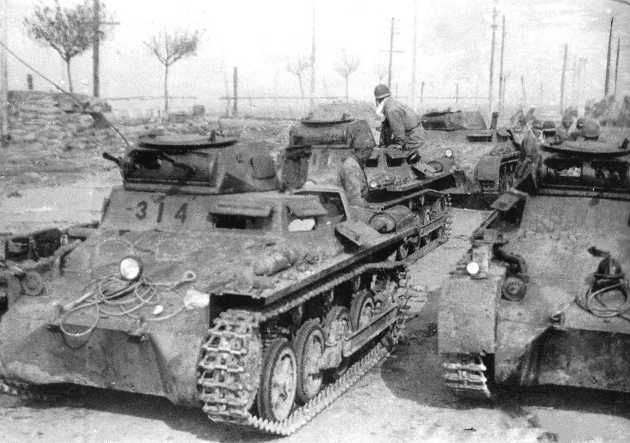 Chinese Panzer I Ausf. A light tanks captured by the Japanese, Nanjing, China, Dec 1937