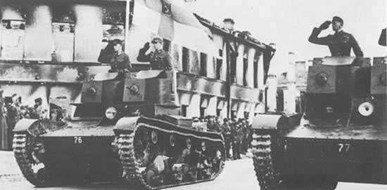 Soviet-built T-26 Model 1931 light tanks in Finnish service, 1941