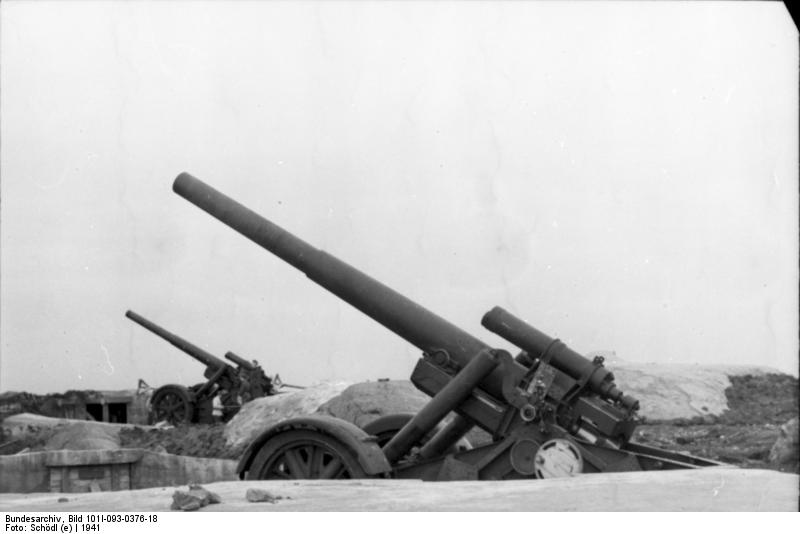 21 cm Mrs 18 heavy howitzer, Lapland, Norway, 1941, photo 1 of 2