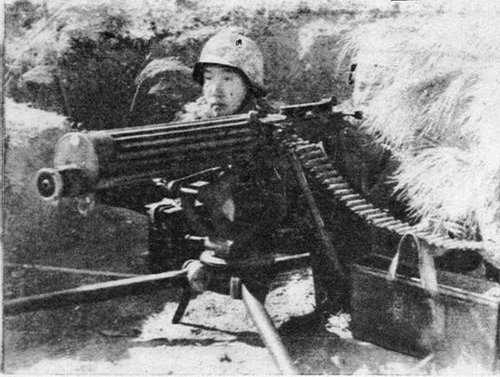 Chinese Maxim M1910 machine gun team near Kunlun Pass, Guangxi, China, Dec 1939-Jan 1940