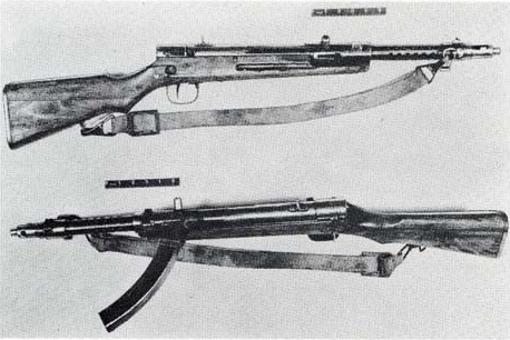 Type 100 submachine gun as seen in figure 2 of US Army Medical Department publication 'Wound Ballistics', 1962